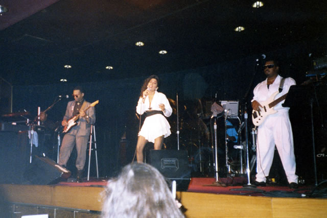 With my band at Trump Plaza Casino in 1989
