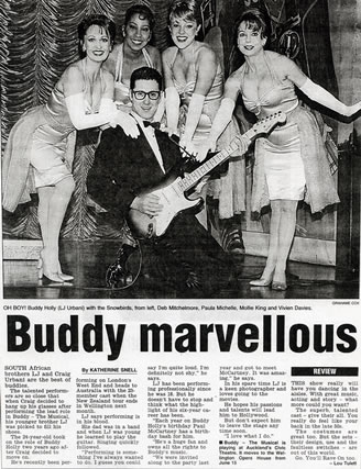 The Buddy Holly Musical in New Zealand in 2000
